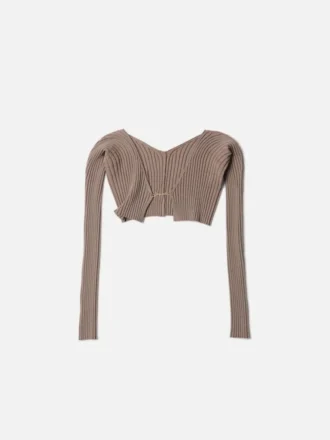 La maille Pralù Micro charm logo cardigan