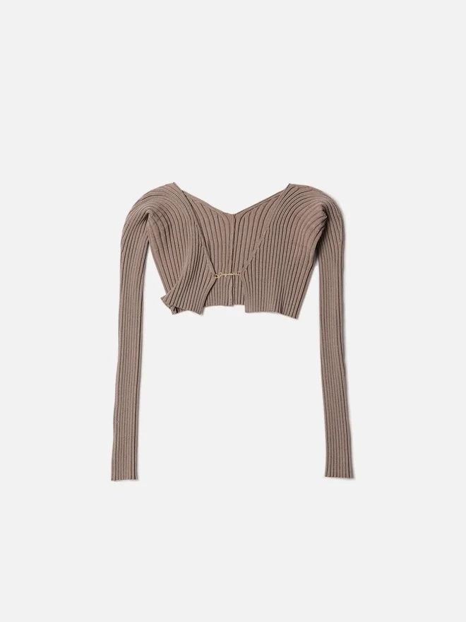 La maille Pralù Micro charm logo cardigan La maille Pralù Micro charm logo cardigan