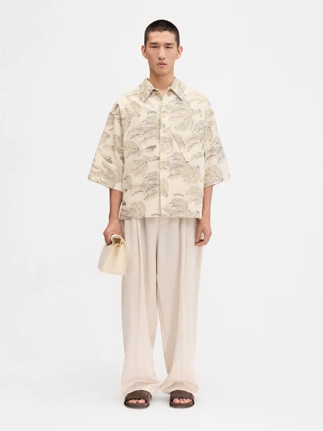 The Aloe shirt Banana jacquard boxy shirt The Aloe shirt Banana jacquard boxy shirt