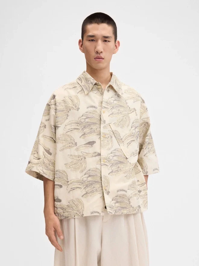 The Aloe shirt Banana jacquard boxy shirt The Aloe shirt Banana jacquard boxy shirt