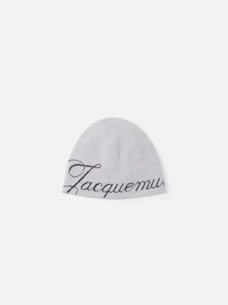 The Atelier beanie Jacquard logo beanie