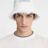 The Bacino bucket hat Frayed raffia hat