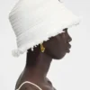 The Bacino bucket hat Frayed raffia hat