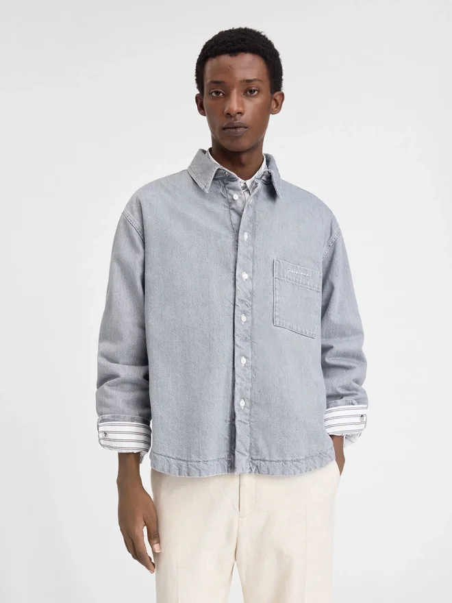 The Boulanger shirt Puffed denim over-shirt The Boulanger shirt Puffed denim over-shirt