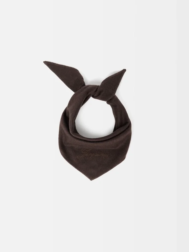 The Cachemiro bandana Embroidered cashmere bandana The Cachemiro bandana Embroidered cashmere bandana