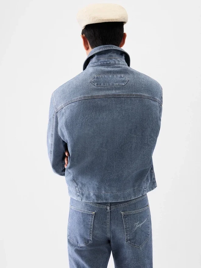 The Canevas de-Nîmes denim jacket Zipped denim jacket The Canevas de-Nîmes denim jacket Zipped denim jacket