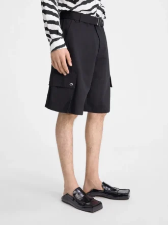 The cargo bermuda shorts Belted cargo shorts