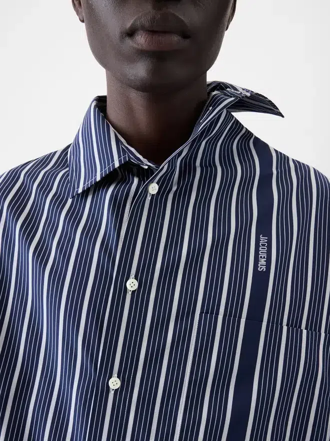 The Cuadro long-sleeve shirt Asymmetric Business-striped shirt The Cuadro long-sleeve shirt Asymmetric Business-striped shirt