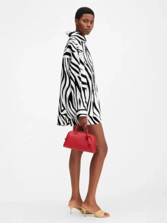 The Cuadro shirt Zebra Arty print asymmetric shirt
