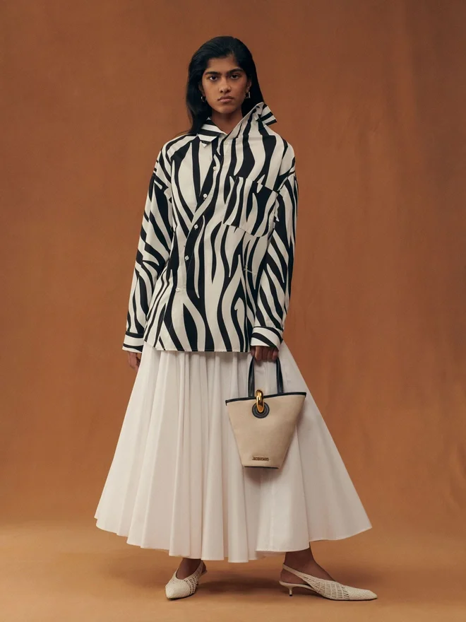 The Cuadro shirt Zebra Arty print asymmetric shirt The Cuadro shirt Zebra Arty print asymmetric shirt