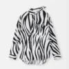 The Cuadro shirt Zebra Arty print asymmetric shirt The Cuadro shirt Zebra Arty print asymmetric shirt