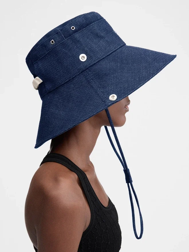The de-Nîmes denim bucket hat Stitched bucket hat The de-Nîmes denim bucket hat Stitched bucket hat