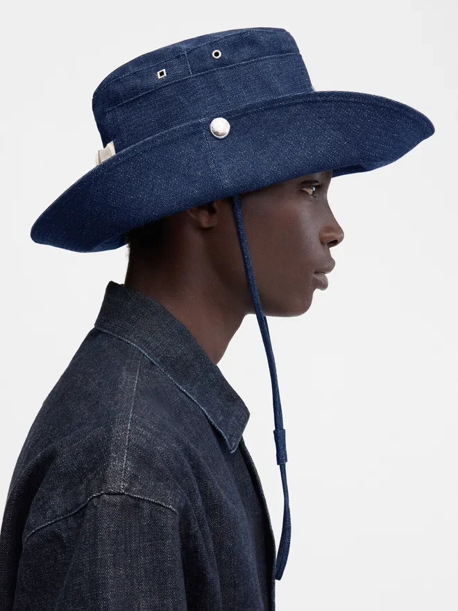The de-Nîmes denim bucket hat Stitched bucket hat The de-Nîmes denim bucket hat Stitched bucket hat