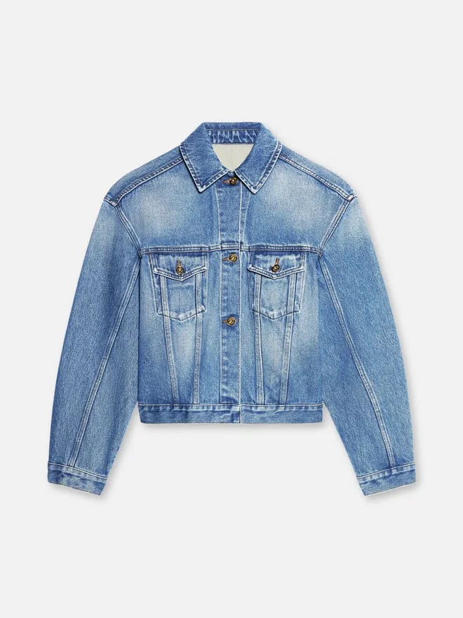 The denim de-Nîmes jacket Curved denim jacket The denim de-Nîmes jacket Curved denim jacket