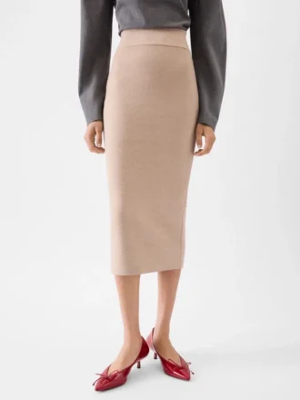 The Doppio knit skirt Knit pencil skirt