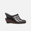 The double woven shoes Braided double mules