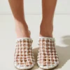 The double woven shoes Braided double mules
