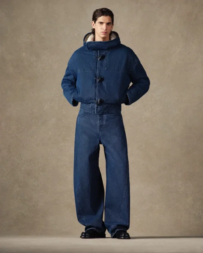 The de-Nîmes denim duffle coat Denim duffle coat