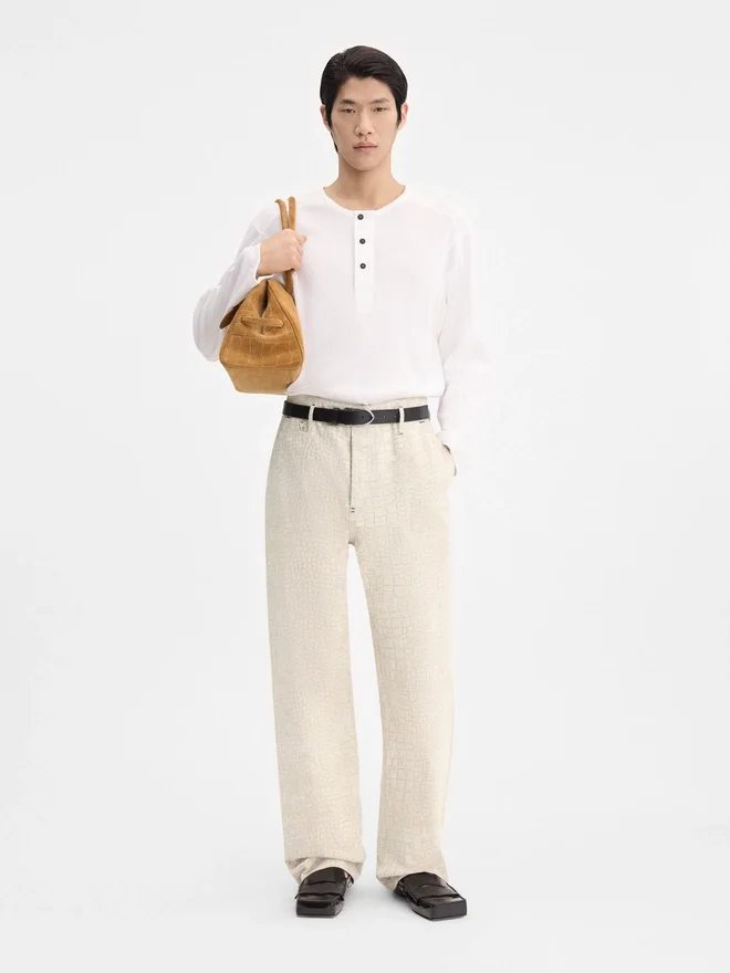 The Fernando de-Nîmes denim pants Crocodile-embossed jeans The Fernando de-Nîmes denim pants Crocodile-embossed jeans