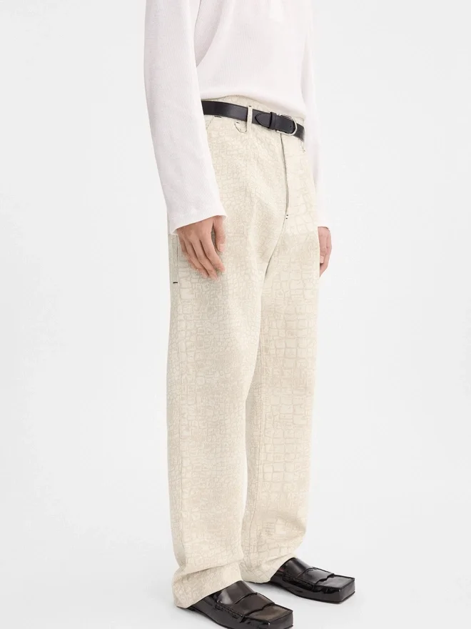 The Fernando de-Nîmes denim pants Crocodile-embossed jeans The Fernando de-Nîmes denim pants Crocodile-embossed jeans