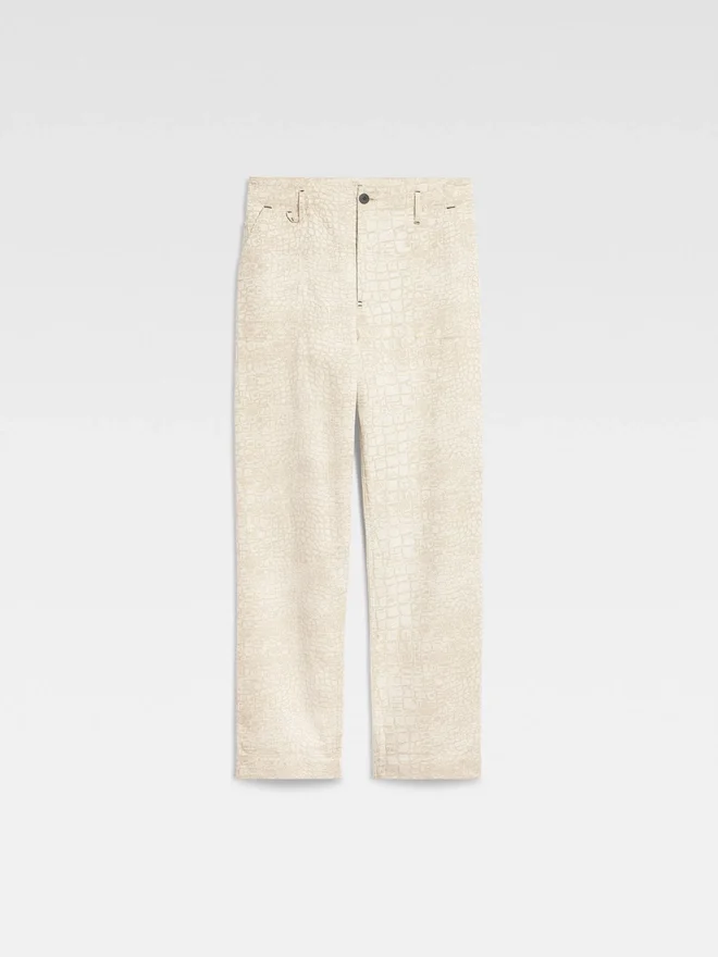 The Fernando de-Nîmes denim pants Crocodile-embossed jeans The Fernando de-Nîmes denim pants Crocodile-embossed jeans