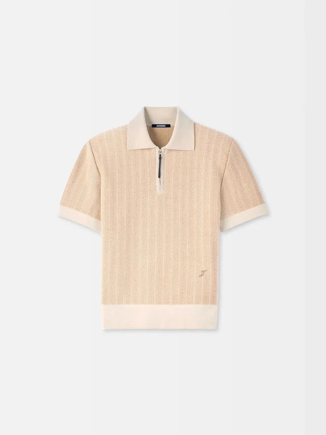 The Gio polo shirt Zipped knit polo shirt The Gio polo shirt Zipped knit polo shirt