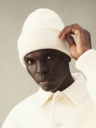 The Gros Grain beanie Grosgrain logo hat