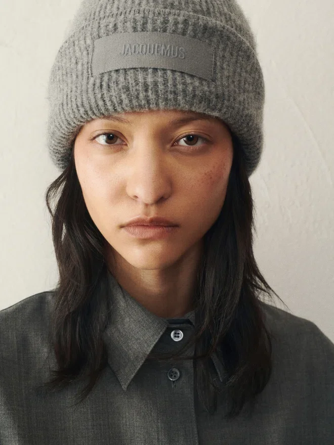 The Gros Grain beanie Grosgrain logo hat The Gros Grain beanie Grosgrain logo hat