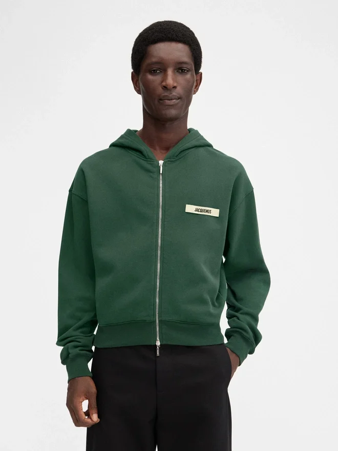 The Gros Grain zipped hoodie Grosgrain logo zip hoodie The Gros Grain zipped hoodie Grosgrain logo zip hoodie