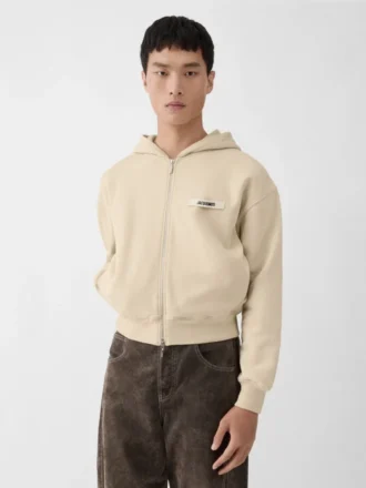 The Gros Grain zipped hoodie Grosgrain logo zip hoodie