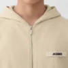 The Gros Grain zipped hoodie Grosgrain logo zip hoodie