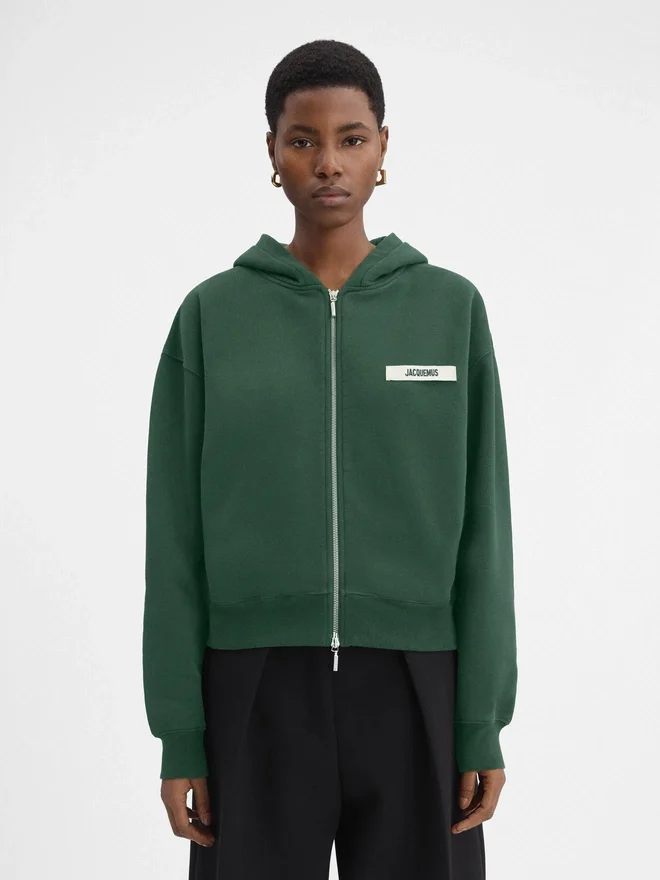 The Gros Grain zipped hoodie Grosgrain logo zip hoodie The Gros Grain zipped hoodie Grosgrain logo zip hoodie