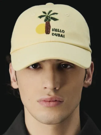 The Hello Dubai baseball cap Logo cap – exclusively sold online and in our United Arab Emirates points of sale