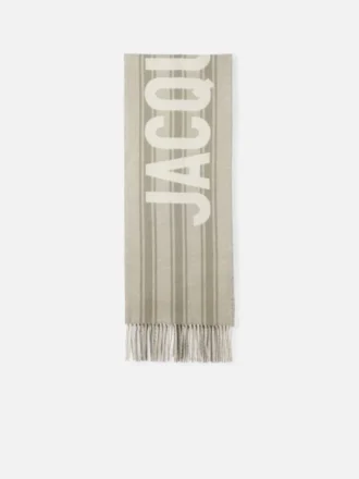 The Jacquemus scarf Fringe logo scarf The Jacquemus scarf Fringe logo scarf