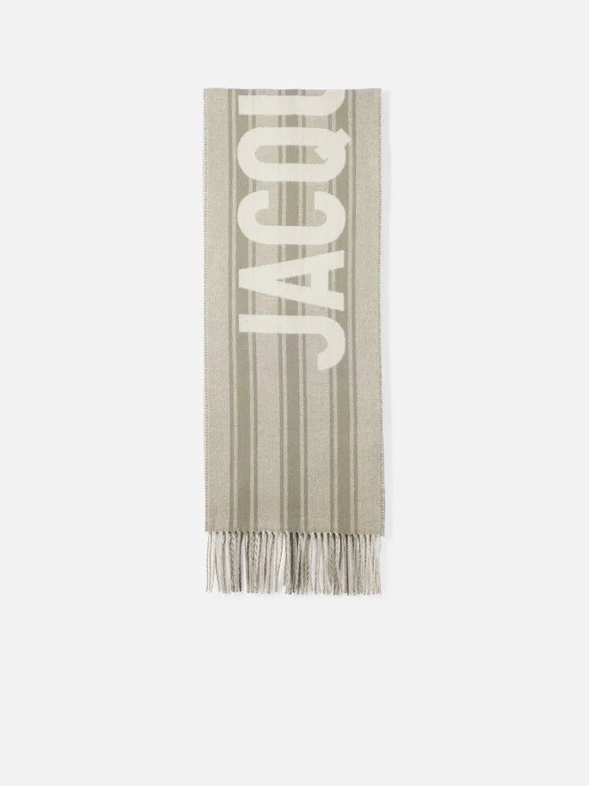 The Jacquemus scarf Fringe logo scarf The Jacquemus scarf Fringe logo scarf