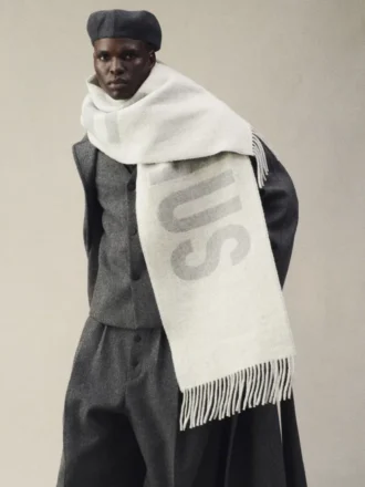 The Jacquemus scarf Fringe logo scarf The Jacquemus scarf Fringe logo scarf