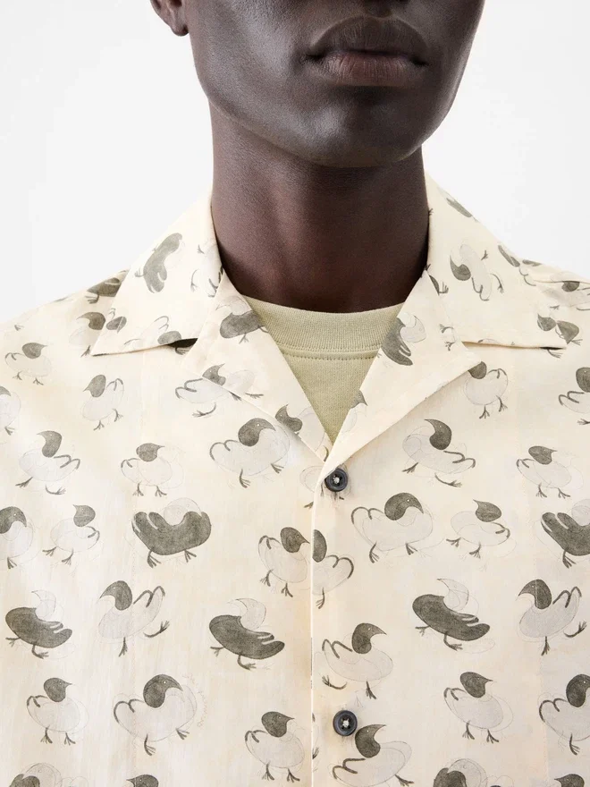 The Jean shirt Duck print bowling shirt The Jean shirt Duck print bowling shirt
