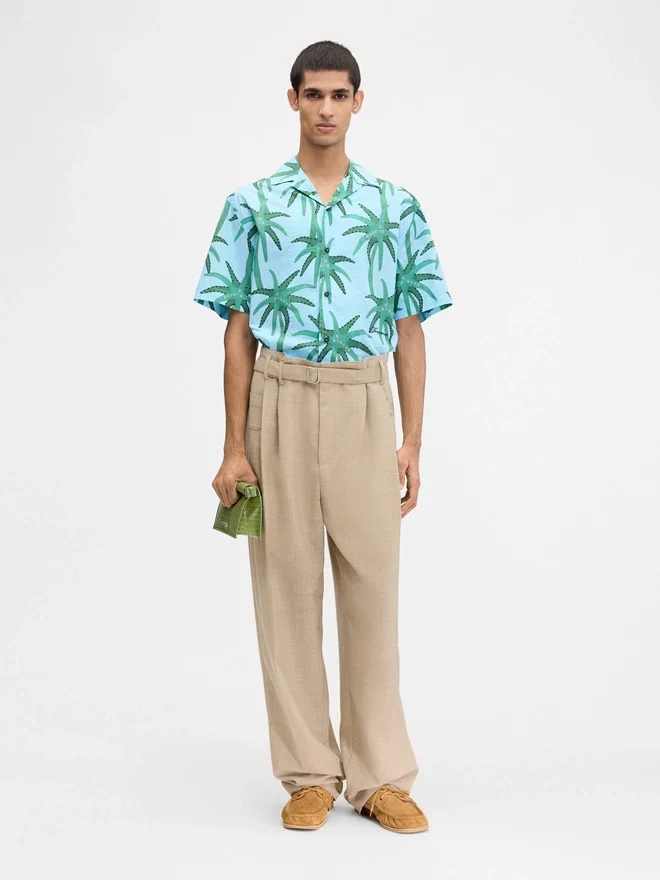 The Jean shirt Palm Trees Star printed short-sleeved shirt The Jean shirt Palm Trees Star printed short-sleeved shirt