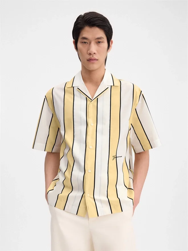 The Jean shirt Striped bowling shirt The Jean shirt Striped bowling shirt