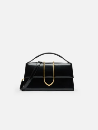 The large Bambino Cross-body metal flap bag