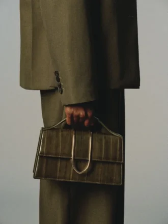 The large Bambino Metal flap bag