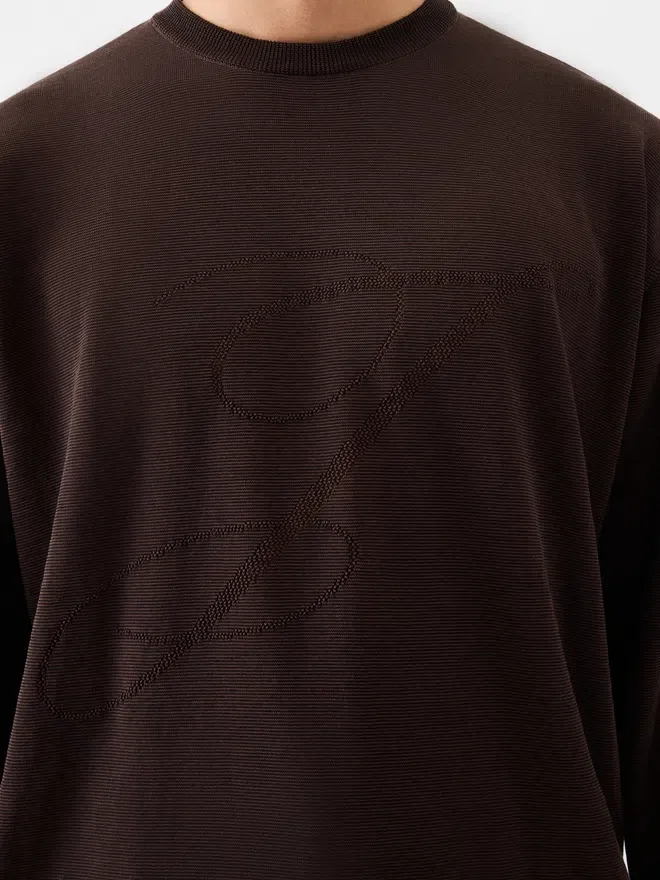 The Lino long-sleeve knit Jacquard signature knit The Lino long-sleeve knit Jacquard signature knit