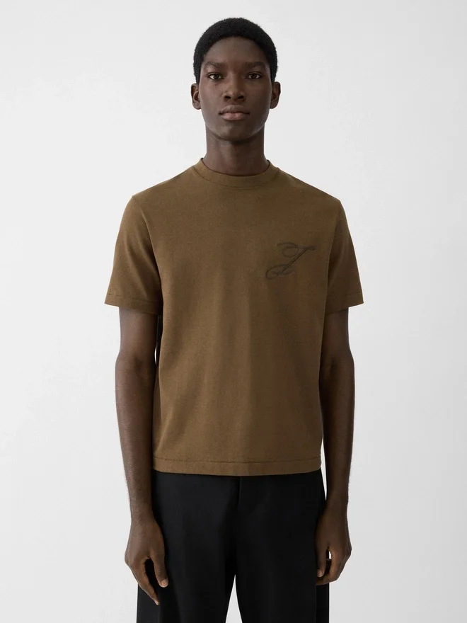 The Logo t-shirt Short-sleeve t-shirt with embroidered logos The Logo t-shirt Short-sleeve t-shirt with embroidered logos