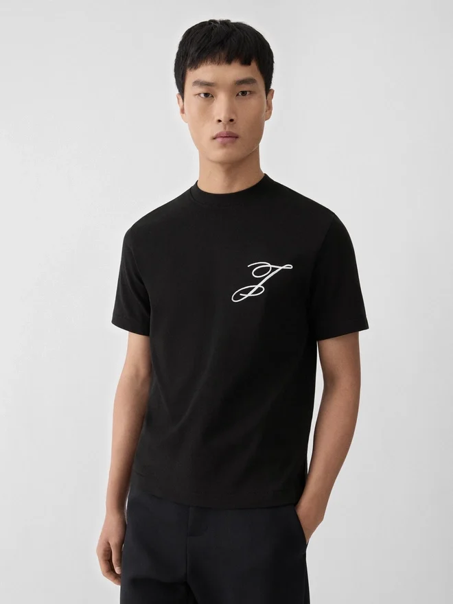 The Logo t-shirt Short-sleeve t-shirt with embroidered logos The Logo t-shirt Short-sleeve t-shirt with embroidered logos