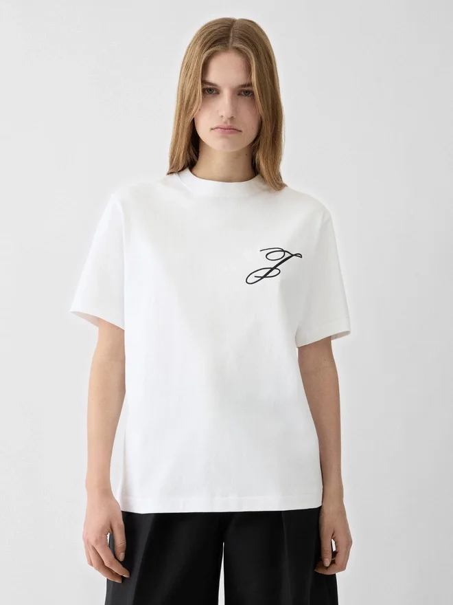 The Logo t-shirt Short-sleeve t-shirt with embroidered logos The Logo t-shirt Short-sleeve t-shirt with embroidered logos