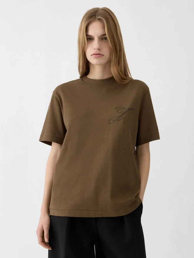 The Logo t-shirt Short-sleeve t-shirt with embroidered logos The Logo t-shirt Short-sleeve t-shirt with embroidered logos