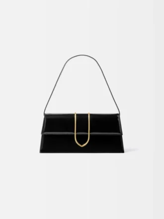 The long Bambino Long metal flap bag