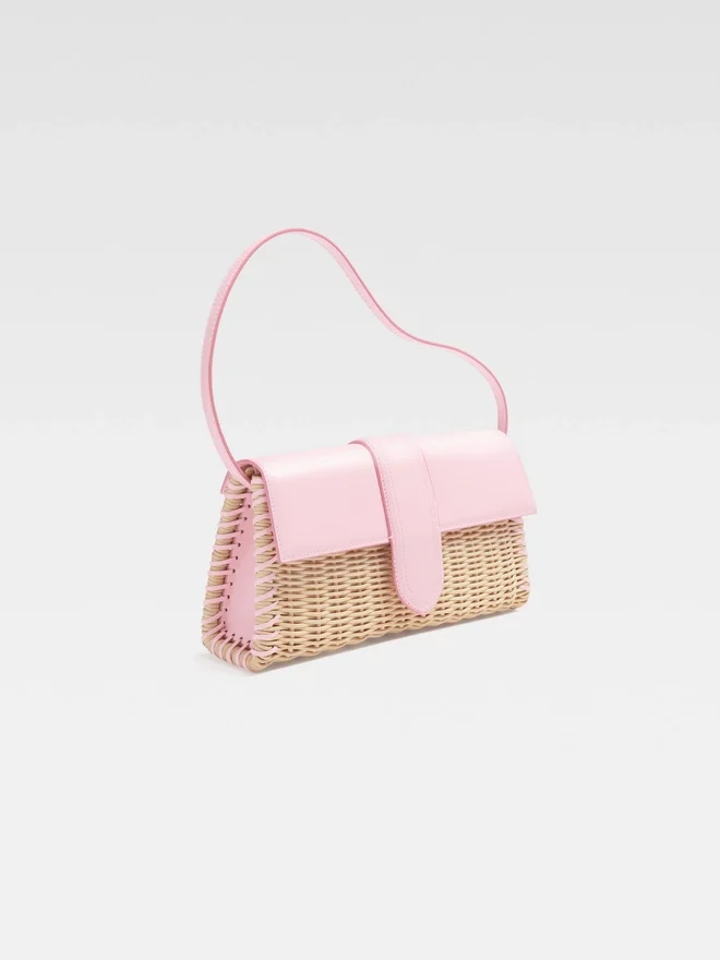 The long wicker Bambino Wicker flap bag The long wicker Bambino Wicker flap bag