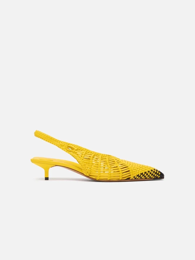 The low Cubisto Banane Woven banana sling-backs The low Cubisto Banane Woven banana sling-backs