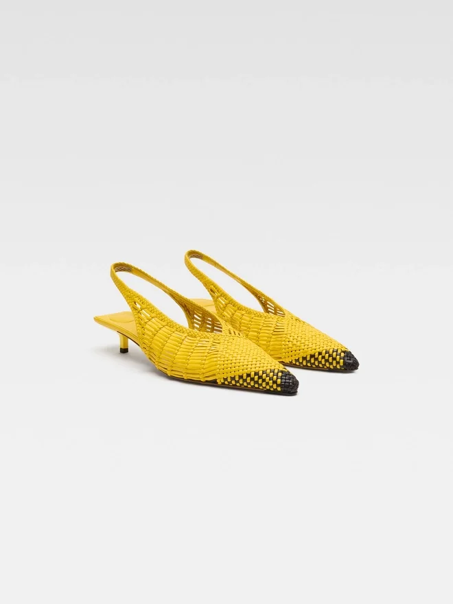 The low Cubisto Banane Woven banana sling-backs The low Cubisto Banane Woven banana sling-backs